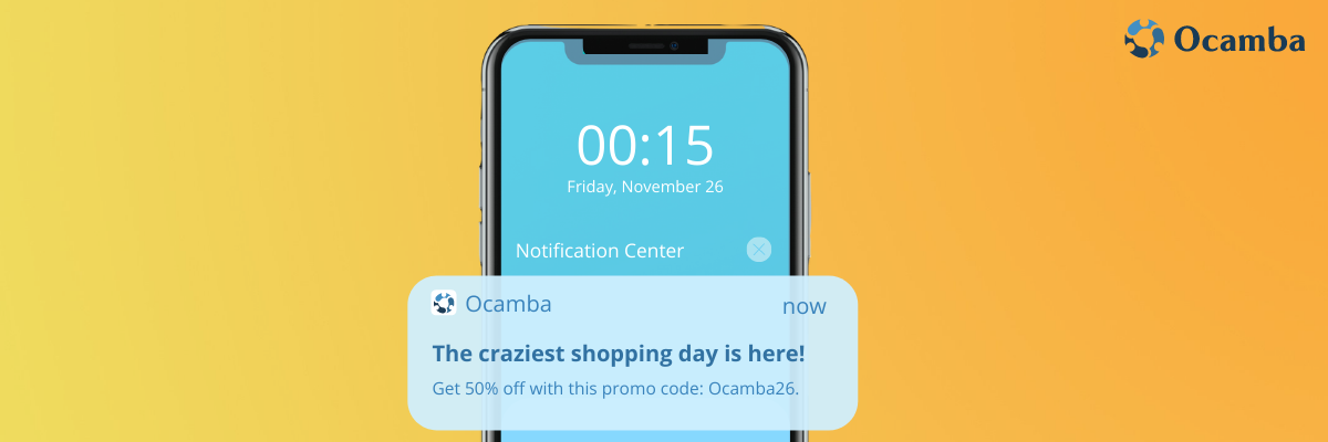 Black Friday Push notifications - promo codes