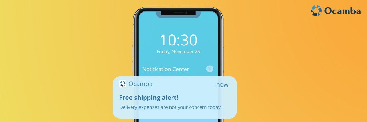 Black Friday Push notifications - free shipping