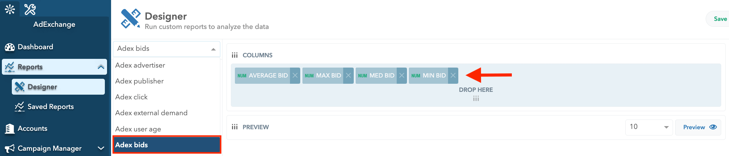 New metrics for Adex bids on Adex