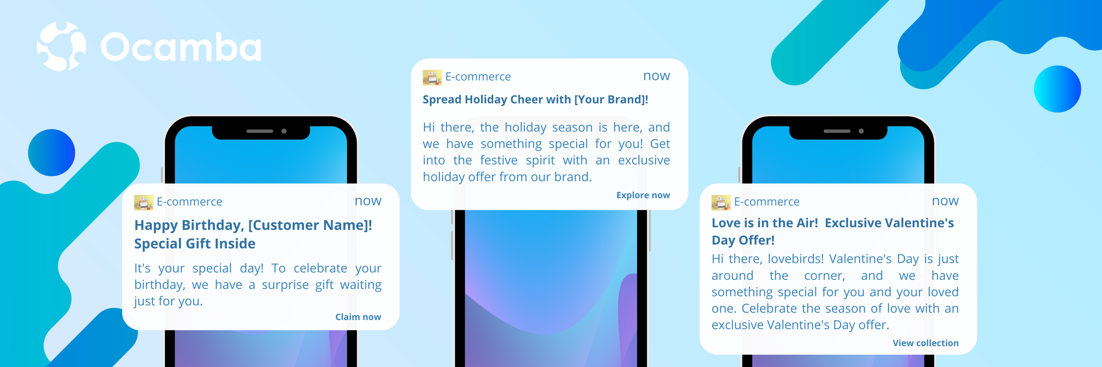 Ecommerce push notifications templates for special occassions and birthdays