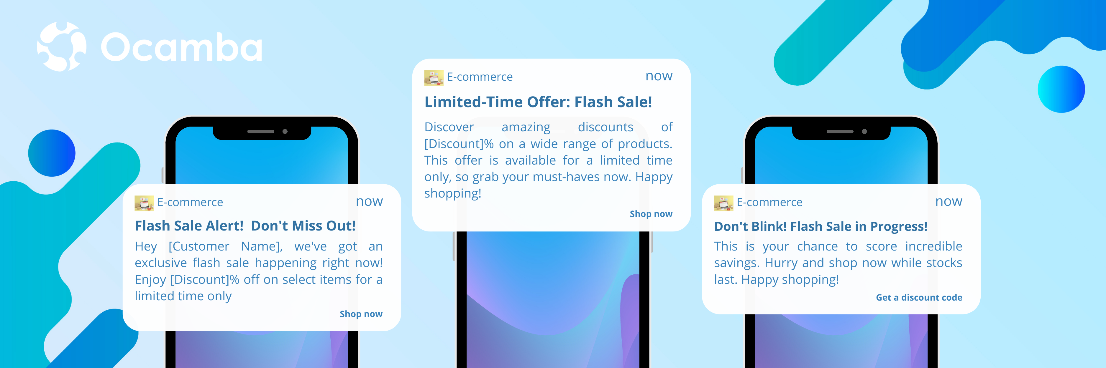 Ecommerce push notifications templates for flash sales