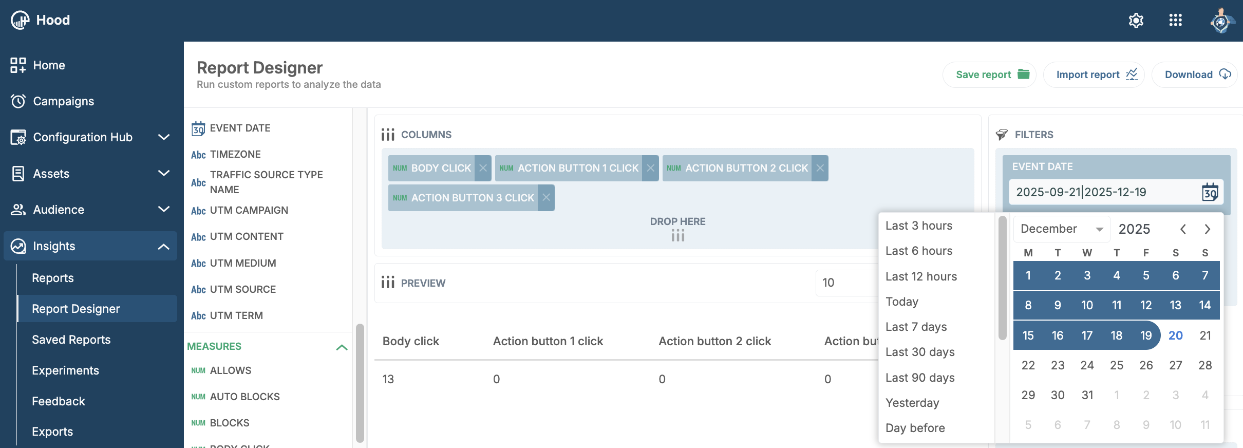 CTA buttons in push notification
