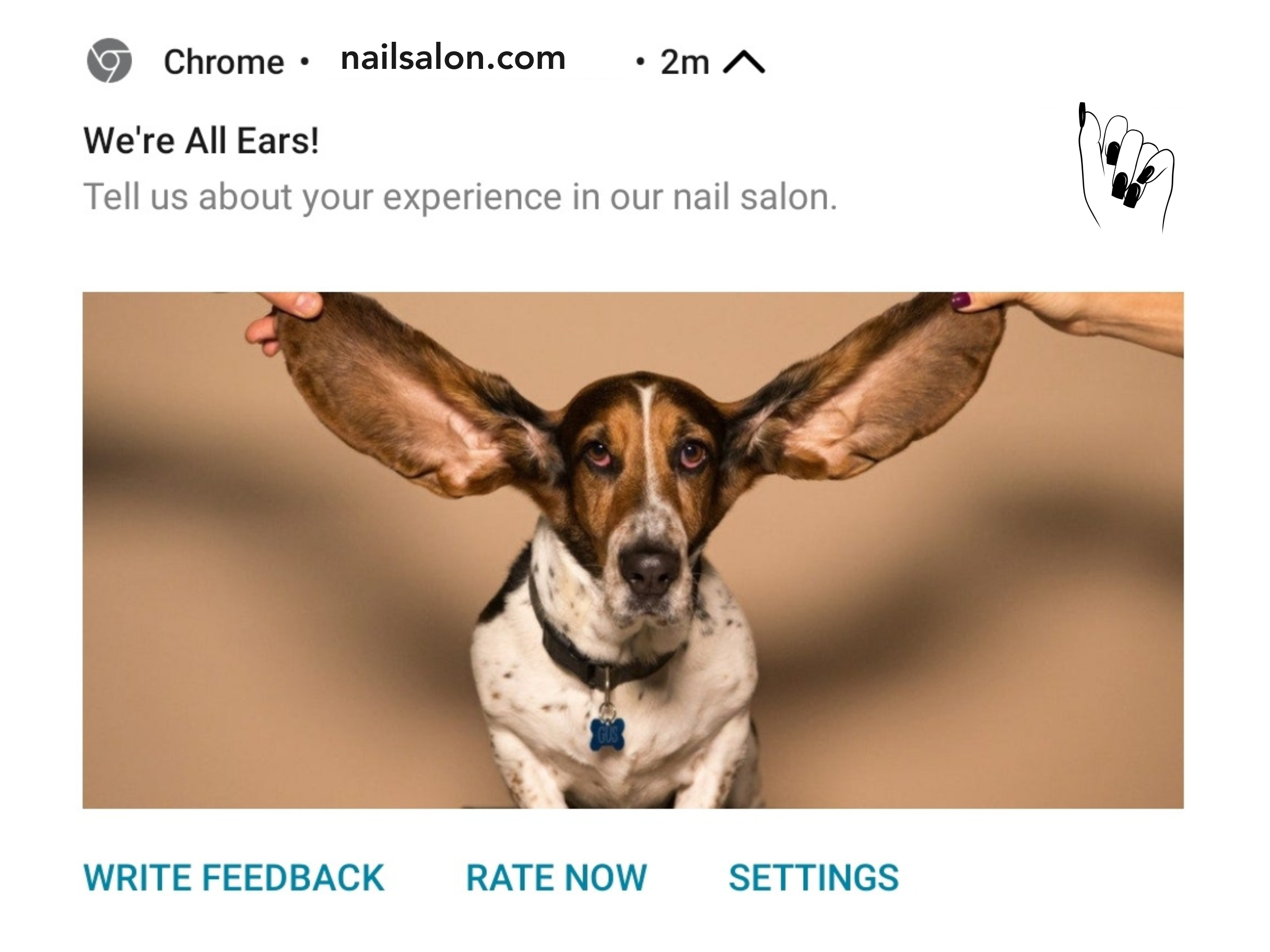 CTA buttons in push notification