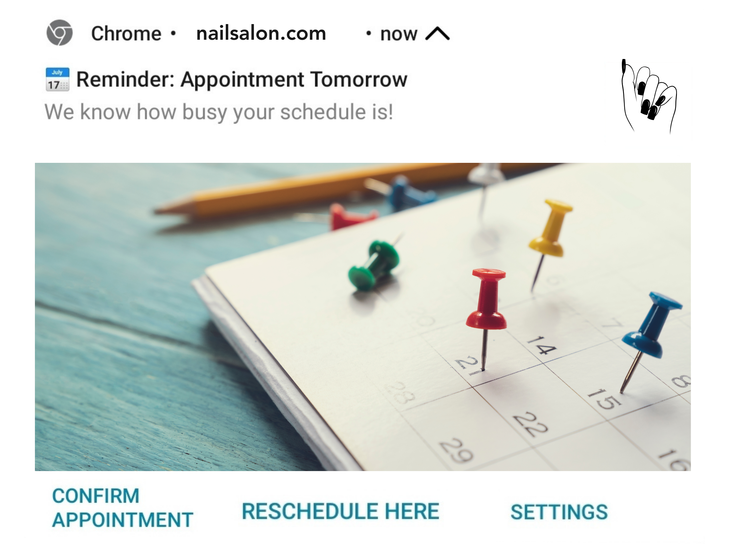 CTA buttons in push notification