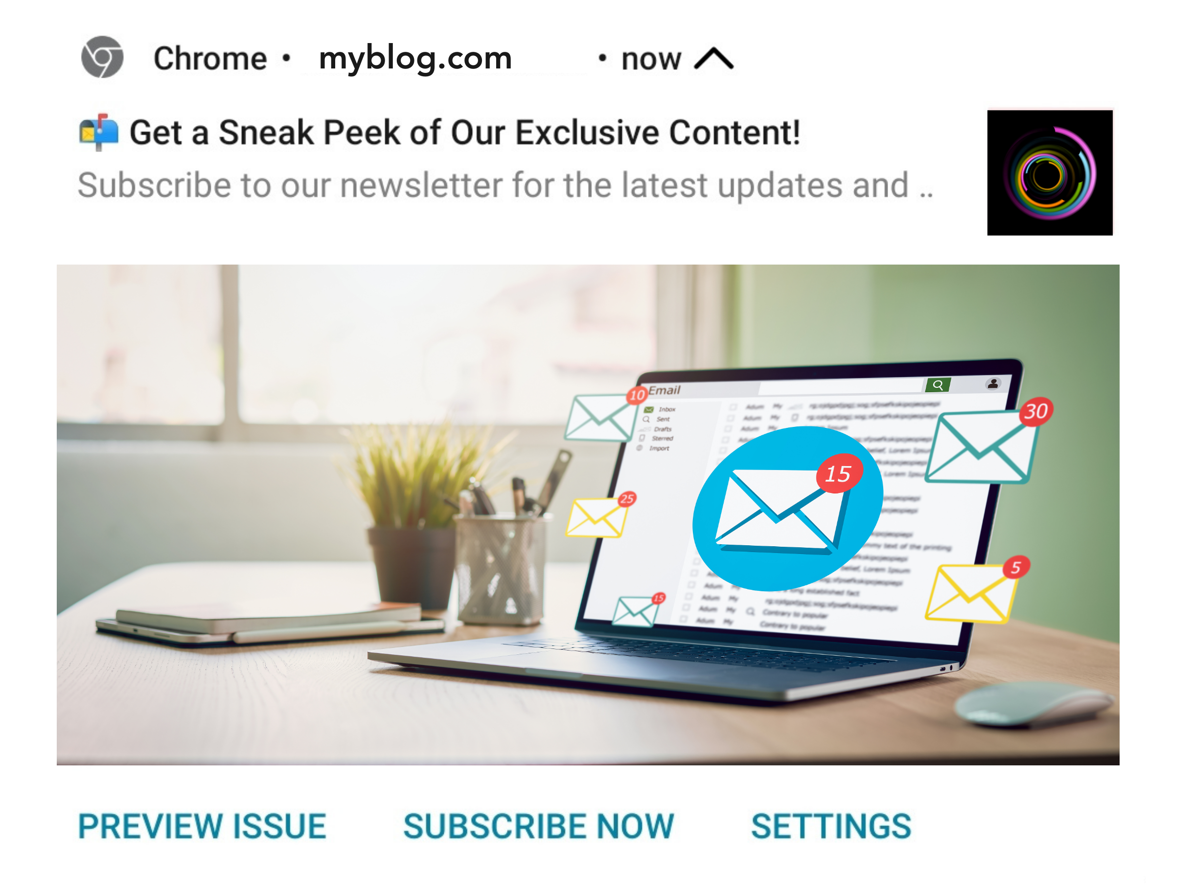 CTA buttons in push notification