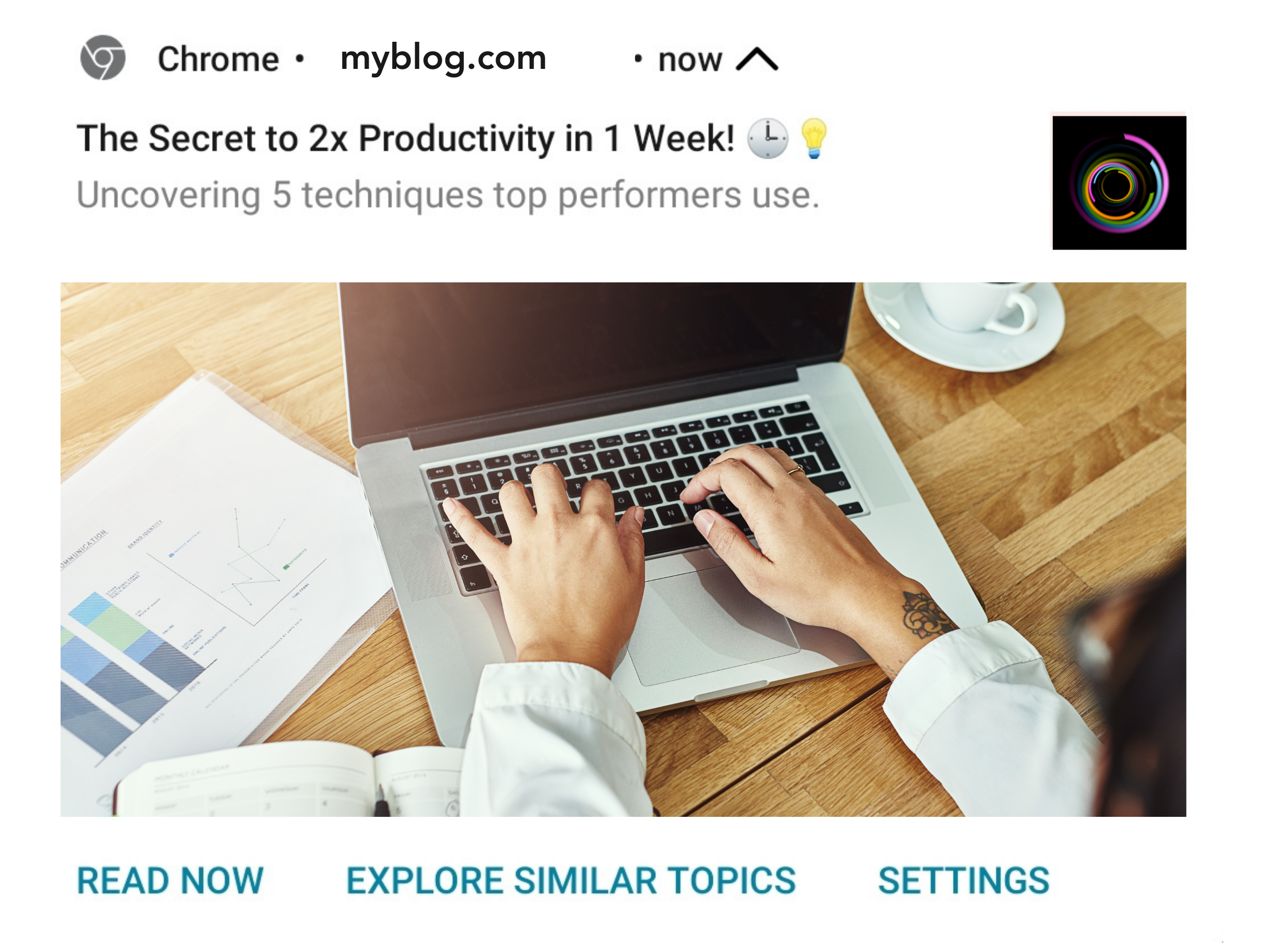 CTA buttons in push notification