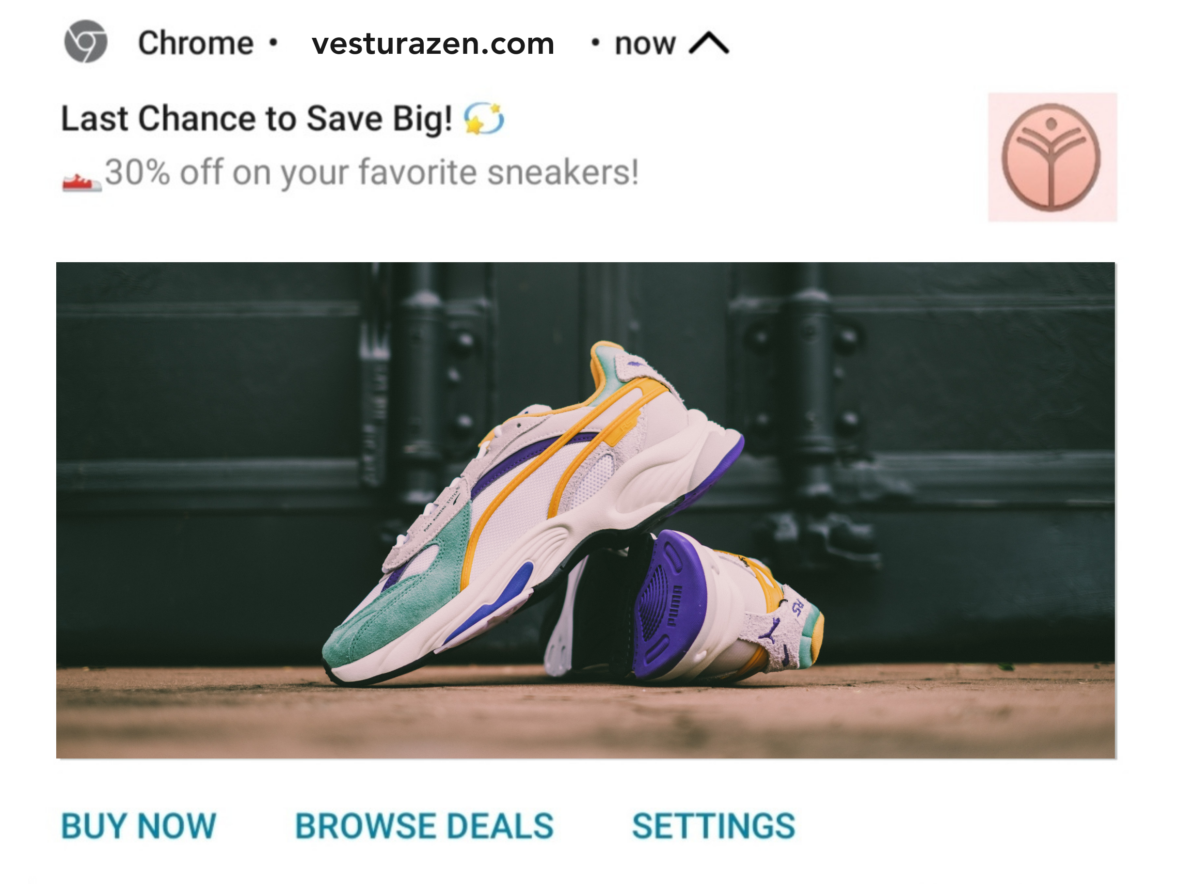 CTA buttons in push notification